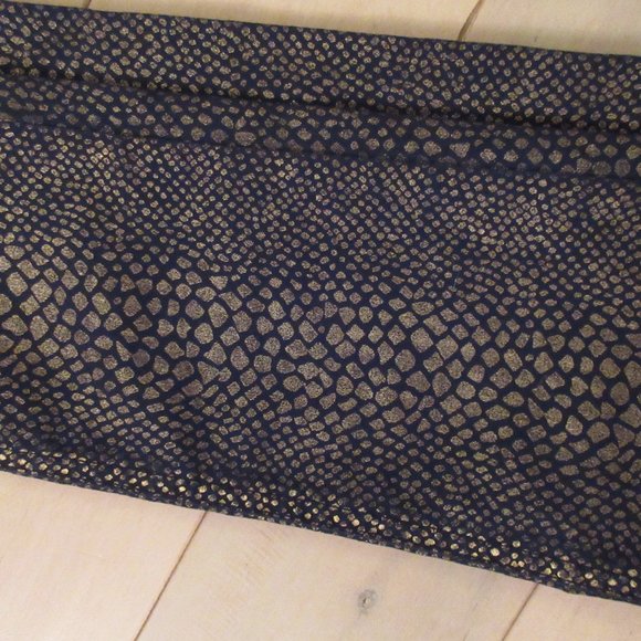 Silver Creek skinny jeans - navy blue with shiny gold snake skin pattern - Picture 11 of 14